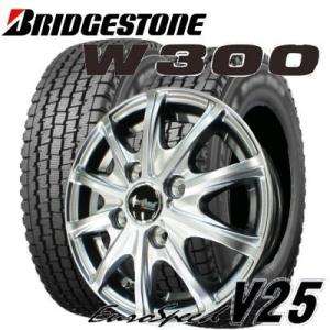 145/80R12 70/78N 軽トラック・バン用スタッドレスタイヤ4本セット ブリヂストン W300 12X4.00B　4穴　PCD：100  EuroSpeed V25