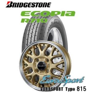 145/80R12 86/84N LT 軽トラック・バン用アルミ付低燃費タイヤ　ブリヂストン ECOPIA R710 12X4.00B PCD：100 EUROSPORT TYPE 815｜tiremart24