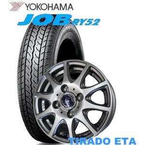 軽トラック・バン用【低燃費タイヤ4本セット】145R12 6PR　YOKOHAMA JOB RY52 12X4.00B　4穴　PCD：100 ：LA STRADA TIRADO ETA