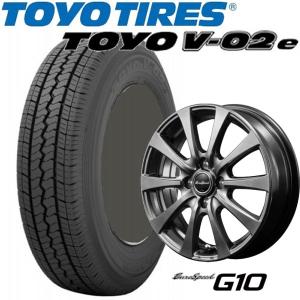 145R13 6PR  軽トラック・バン用【アルミ付タイヤセット】LT TOYO V-02e /ブイ-02e 13X4.00B　4穴　PCD：100 EUROSPEED G10/ユーロスピードG10｜tiremart24