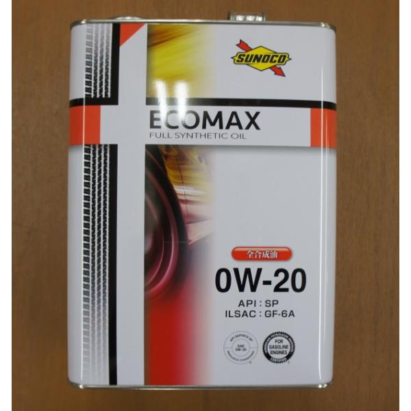 エンジンオイル　SUNOCO ECOMAX/スノコ　エコマックス（4リットル）】【0W-20】100...