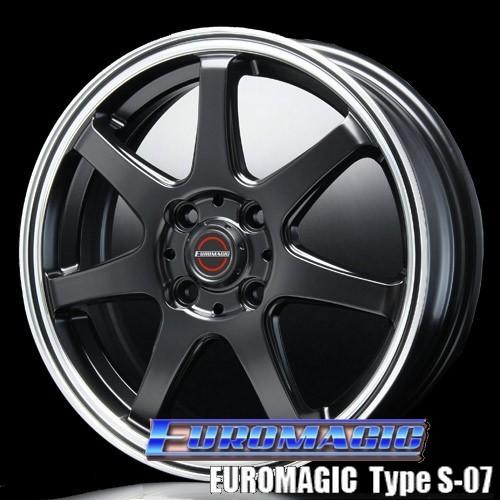 アルミ/フィットなど単品4本価格 EUROMAGIC Type S-07 14x5.5J　4穴 PC...