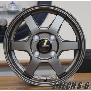 軽トラ＆軽バン【アルミ単品4本価格】J-TECH S-6/ジェイテックS-6 13X4.00B　4穴 PCD：100｜tiremart24