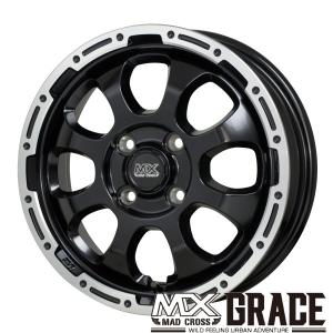 軽自動車【アルミ単品4本価格】MAD CROSS GRACE/マッドクロス グレイス 14X4.5J　4穴 PCD：100bp