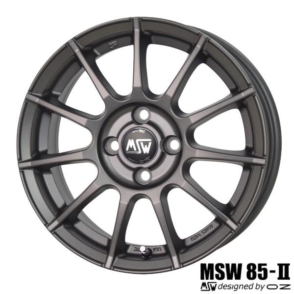 【アルミ単品4本価格】フィアット専用 MSW 85II 15X6.0J　4穴 PCD：98 +38 ...
