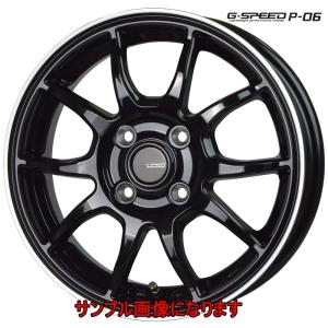 HOT STUFF ホットスタッフ G.SPEED Gスピード P-06 アルミホイール 4本セット 14インチ 4.5J 4/100 INSET+45 (送料無料一部地域除)人気商品｜tiremonstar