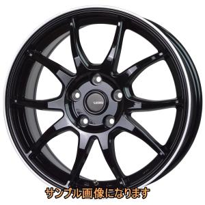 HOT STUFF ホットスタッフ G.SPEED G・スピード P-06 ホイール 4本セット 18インチ 7.5J +48 5/100 BK/リムP  (送料無料一部地域除)沖縄・離島は発送不可 P06-24｜tiremonstar