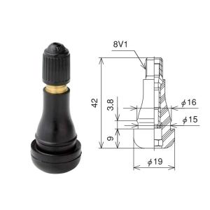 TECH（テック） 【TECH】チューブレスバルブ ○TR-413 ○100個/1袋