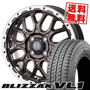 145R12 8PR ブリヂストン ブリザック VL1 MUD BAHN XR-800M スタッドレスタイヤホイール4本セット｜tireprice