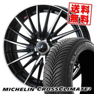 195/55R16 91V XL MICHELIN CROSSCLIMATE 2 LEONIS FR サマータイヤ ホイール4本セット