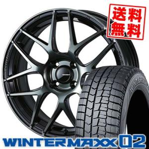 185/65R15 88Q ダンロップ ウインターマックス 02 WedsSport SA-27R スタッドレスタイヤホイール4本セット｜tireprice