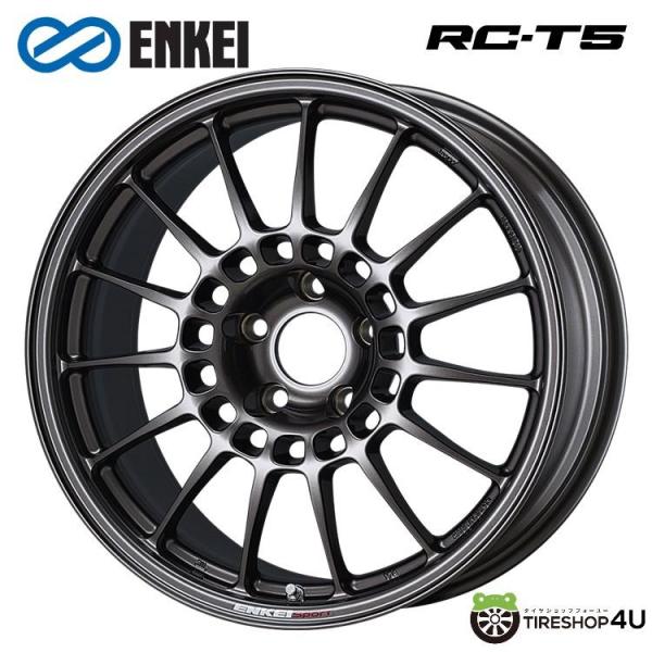 送料無料 ENKEI Sport RC-T5 17インチ 17x7.0J 4/100 +37 DS ...