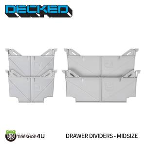 DECKED DRAWER DIVIDERS - MIDSIZE ロッキングタブ式ドロワーディバイダー コンボパッケージ - ナロー ×2 & ワイド ×2 AD8COMBO｜tireshop4u-3
