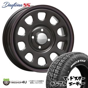 4本セット DAYTONA SS デイトナ Type1 15x6.0J 5/108 +30 BK MUDSTAR