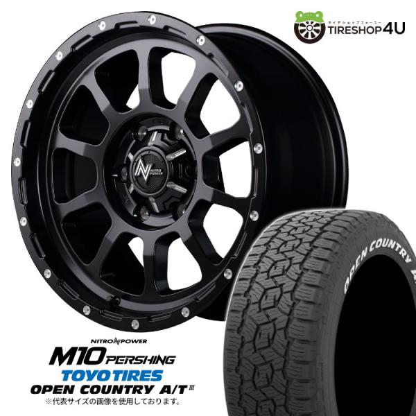 4本セット ナイトロパワーM10パーシング 16x6.5J 6/139.7 +38 SGBK TOY...