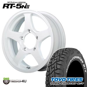 4本セット オフパフォーマー RT-5N+II 16x5.5J 5/139.7 +22 ホワイト TOYO オープンカントリー R/T RT 185/85R16 WL ジムニー JB64 JB23｜tireshop4u-4