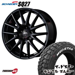 4本セット SQ27 15X6.0J 5/100 +45 ブラック MUDSTAR RADIAL M/T MT