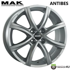 4本購入で送料無料 MAK ANTIBES 15x6.5J 4/108 +38 シルバー プジョーNEW208 新品ホイール1本価格 【代引き不可】｜tireshop4u