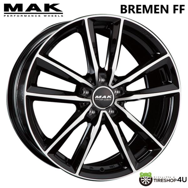 4本購入で送料無料 MAK BREMEN FF 20x9.5J 5/112 +50 ブラックミラー ...