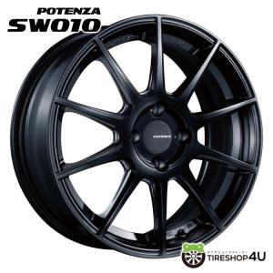 BRIDESTONE POTENZA SW010 15x5.0J 4/100 +45 PB パールブラック 新品ホイール1本価格 【代引き不可】｜tireshop4u