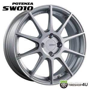 BRIDESTONE POTENZA SW010 16x8.0J 4/100 +40 SS シャイニングシルバー 新品ホイール1本価格 【代引き不可】｜tireshop4u