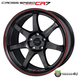 4本購入で送料無料 CROSS SPEED HYPER EDITION CR7 18インチ 18x8.5J 5/114.3 +38 GGM/R グロスガンメタ＆レッドライン 新品ホイール1本価格 ※代引き不可｜tireshop4u