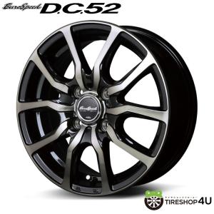 4本購入で送料無料 Eurospeed DC52 13x4.00B 4/100 +43 BP ブラックポリッシュ+アーミーブラッククリア 新品ホイール1本価格 【代引き不可】｜tireshop4u