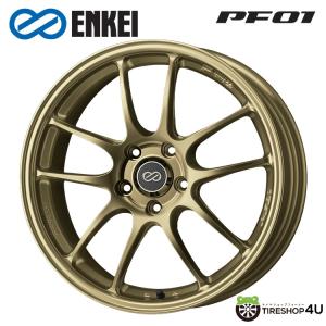 4本購入で送料無料 ENKEI Performance Line PF01 18インチ 18x7.0J 5/100 +48 G ゴールド 新品ホイール1本価格 【代引き不可】｜tireshop4u