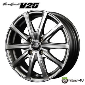 4本購入で送料無料 Eurospeed V25 13インチ 13x4.00B 4/100 +43 MG メタリックグレー 新品ホイール1本価格 【代引き不可】｜tireshop4u