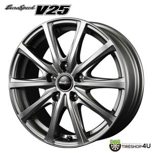 4本購入で送料無料 Eurospeed V25 15インチ 15x6.0J 5/114.3 +45 MG メタリックグレー 新品ホイール1本価格 【代引き不可】｜tireshop4u