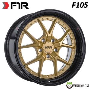 4本購入で送料無料 F1R F105 17x8.5J 5/114.3 +38 Gold/Black Lip 新品ホイール1本価格 【代引き不可】｜tireshop4u