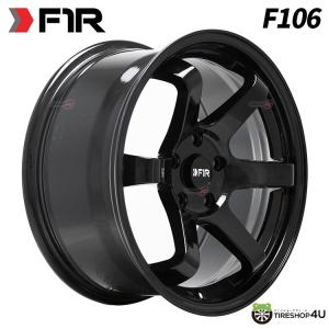 4本購入で送料無料 F1R F106 18x8.5J 5/100 +35 Gloss Black 新品ホイール1本価格 【代引き不可】｜tireshop4u