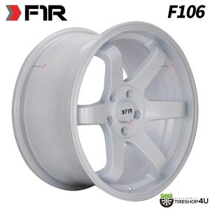 4本購入で送料無料 F1R F106 18x8.5J 5/100 +35 White 新品ホイール1本価格 【代引き不可】｜tireshop4u