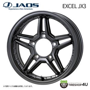 4本購入で送料無料 JAOS EXCEL JX3 16x6.0J 5/139.7 +0 MAT/GUN METALLIC 新品ホイール1本価格｜tireshop4u