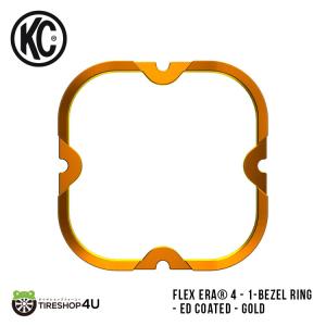 KC HiLiTES FLEX ERA4 - 1-Bezel Ring - ED Coated - Gold フレックス エラ ベゼルリング ゴールド｜tireshop4u