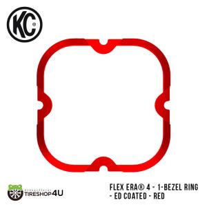 KC HiLiTES FLEX ERA4 - 1-Bezel Ring - ED Coated - Red フレックス エラ ベゼルリング レッド｜tireshop4u
