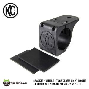 KC HiLiTES Bracket - Single - Tube Clamp Light Mount - Rubber Adjustment Shims - 2.75-3.0クランプ ライトマウント ライトブラケット｜tireshop4u