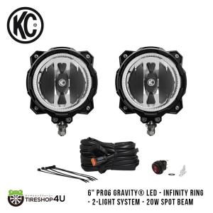 KC HiLiTES 6Pro6 GravityLED - Infinity Ring - 2-Light System - 20W Spot Beam プロ 6 グラビティ 20W スポット｜tireshop4u