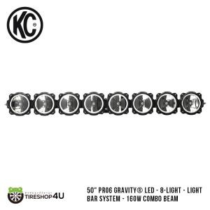 KC HiLiTES 50" Pro6 GravityLED - 8-Light - Light Bar System - 160W Combo Beam プロ 6 グラビティ ライトバーシステム コンボ 91308｜tireshop4u