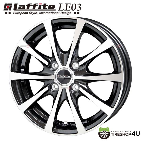 4本購入で送料無料 Laffite LE-03 13x4.00B 4/100 +45 BK/P ブラ...