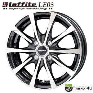 4本購入で送料無料 Laffite LE-03 14x4.5J 4/100 +45 BK/P ブラックポリッシュ 新品ホイール1本価格 【代引き不可】｜tireshop4u