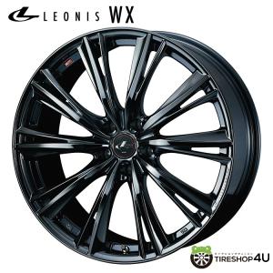 ①weds LEONIS 19インチ アルミホイール 5-114.3 +48 WEDS（ウェッズ） LEONIS WX 15x5.5J 4/100 +50 BKMC ブラックミラー