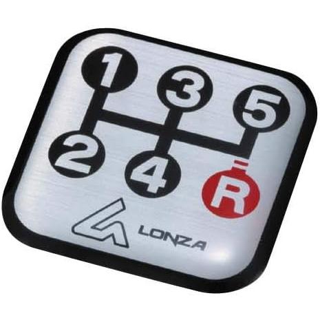 LONZA 5速MT専用シフトパターンバッジ 車検対応 表示 粘着シート取付 カスタム カーアクセサ...