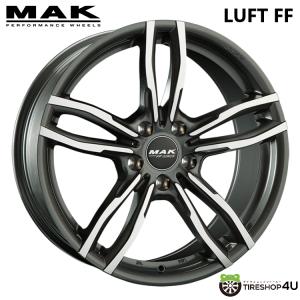 美品！ 5シリーズ 3シリーズなどに！MAK ルフト 17インチ 4本購入で送料無料 MAK LUFT FF 17x7.5J 5/120 +32 ガンメタリック