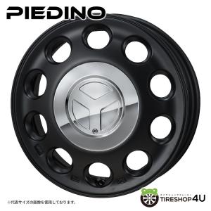 4本購入で送料無料 MONZA JAPAN PIEDINO 14インチ 14x4.5J 4/100 +45 セミグロスブラック 新品ホイール1本価格 【代引き不可】｜tireshop4u