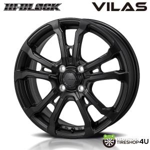 4本購入で送料無料 MONZA JAPAN HI-BLOCK VILAS 16インチ 16x6.0J 4/100 +42 サテンブラック 新品ホイール1本価格 【代引き不可】｜tireshop4u