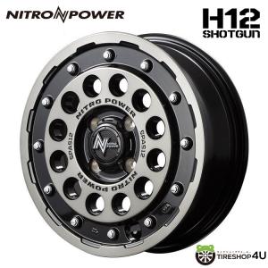 4本購入で送料無料 NITRO POWER H12 SHOTGUN 14x4.5J 4/100 +45 BC/M ブラッククリア/マシニング 新品ホイール1本価格 【代引き不可】｜tireshop4u