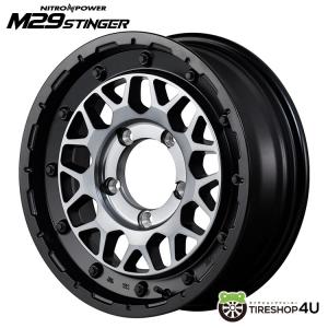 4本購入で送料無料 NITRO POWER M29 STINGER 16x6.0J 5/139.7 -5 SEMI GLOSS BLACK CLEAR 新品ホイール1本価格 【代引き不可】｜tireshop4u