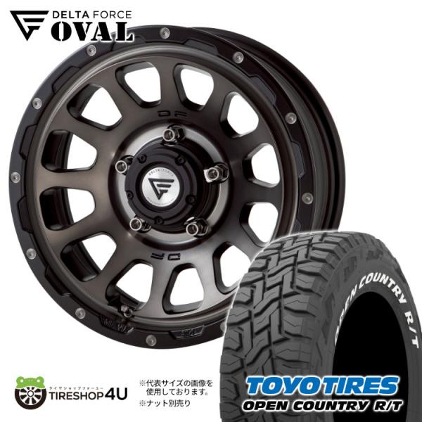 タイヤホイール4本セット DELTA FORCE OVAL 16x6.0J 5/139.7 -5 M...