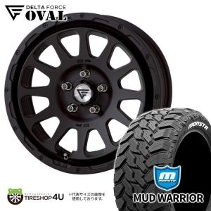 タイヤホイール4本セット DELTA FORCE OVAL 16x7.0J 5/114.3 +35 MB MONSTA MUD WARRIOR 235/70R16 デリカD5 など モンスタ ホワイトレター マッド M/T｜tireshop4u